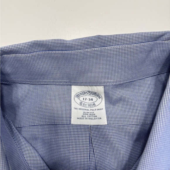 Brooks Brothers Classic Blue Dress Shirt - Picture 3 of 3